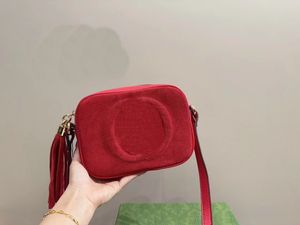 Deer Velvet Mini Camera Bag, Exclusive Real Shot, senaste version, exklusiv handväska, axelväska, medelhårdhet stor väska, gudinna måste-ha armhålväska