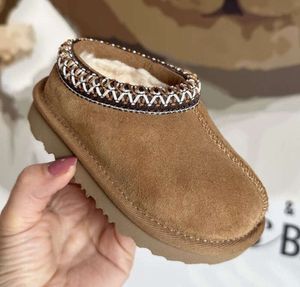 UG G Australia Kids Toddler Cute Tasman Ii Slippers Tazz Baby Shoes Chestnut comfort Fur Slides Sheepskin Fashion Ultra Mini Boot Winter Mules boot