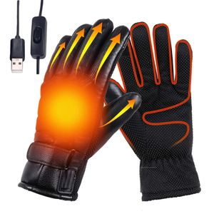 Sports Gloves Winter Thermal Cycling Waterproof Touchscreen Hand Warmer USB Electric Heated for Motorcycle 231202