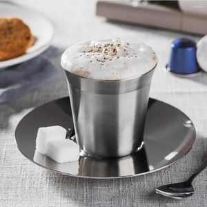 Wine Glasses 1PC Stainless Steel Water Mug Double Wall Heat Insulation Beer Cup For Coffee Juice Tea (Size S)