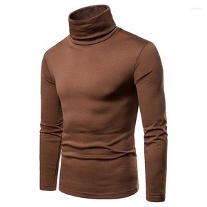 Men's T Shirts Winter Underlay Shirt Large Plush Clothes Warm High Collar Long Sleeve T-shirt