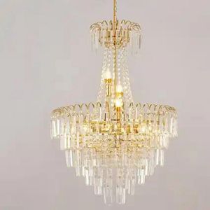 Crystal European chandelier pendent light wedding venue layout stage chandelier for wedding backdrop celling decoration