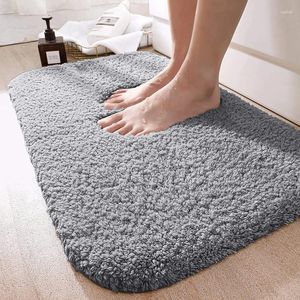 Bath Mats Micro Fiber Bathroom Carpet Super Absorbent And Non Slip Floor With Rubber Sole Used For Bathtub Living Room Soft