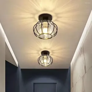 Plafoniere Lampadario a LED Lampadario di cristallo moderno a semi-incasso Illuminazione per corridoio Foyer