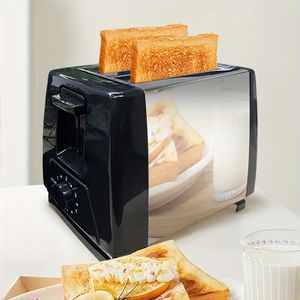 1pc 2 Slice Tostaster Paslanmaz Çelik Tost Makinesi, Ev Tamaroz Teşam ekişmek kızartma, kahvaltı sandviç üreticisi küçük cihaz mutfak eşyaları boşluk mutfak aksesuarları
