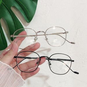 Solglasögon män retro runda glasögon ram kvinnor glasögon dator myopia optisk anti-blå ljus skådespel kvinnlig