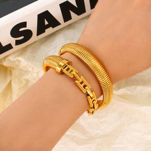 Creative and exaggerated, versatile double-layer bracelet, cross-border jewelry, high-end and personalized, cross layered and patchwork handmade jewelry for women