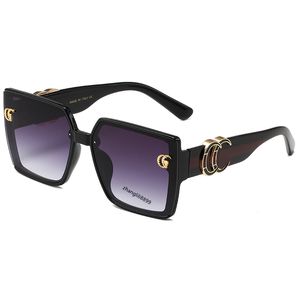 2024 Luxusmode Klassisches Design Sonnenbrillen für Frauen Pilot Übergroße Maske Quadratische Sonnenbrille UV400 Brillen Metallrahmen Polaroidobjektiv mit Box 10014