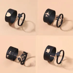 Cluster Ringe Dvacaman Böhmische Metall Sprühfarbe Niedlich Für Frauen Mode Unregelmäßige Form Bonbonfarben Ring 2023 Party Trend Schmuck Geschenk