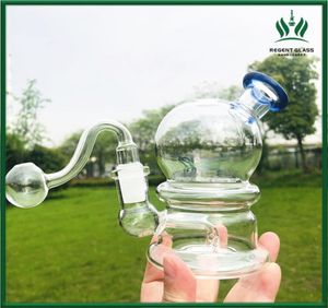 47 inches Water Pipes Mini Round Bottle Glass Bong Smoking Hookahs Inline Perc 14mm Male Joint Clear Bowl Piece Dab Tool Accessor5775532