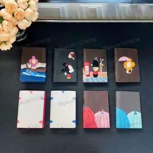 Pass Cover Fashion Luxury New Styles Herr Mens Women Pass Holder Lady Wallet Flower Printed Silk Screen Cards Holder Original Leather Bags Purse Cover Pass