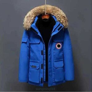 Dz07 New Men's Down Parkas Jackets Winter Work Clothes Jacket Outdoor Thickened Fashion Warm Keeping Couple Live Broadcast Canadian Coat Goode