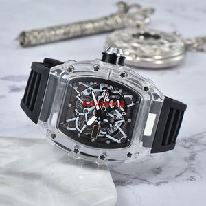 Transparent dolnego w stylu Diamond Watch Top Luksusowy zegarek Kwarcowy Kwarc Automatyczny zegar DZ Male Clock Kis