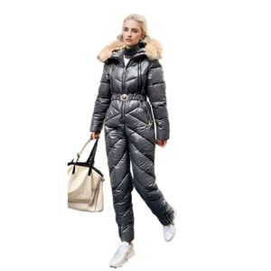 Down Jacket Women Warm Temperament Winter Skiing Jacket, Outdoor Fashion Sports Women's Jumpsuit 3J4