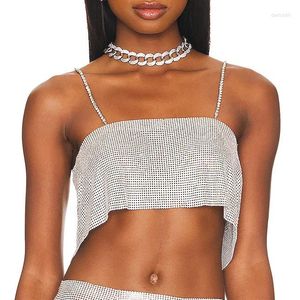 Saias Roupas Femininas Strass Full Suspenser Nightclub Party Sexy Spicy Girl Water Diamond Top