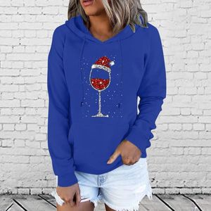 Kobiet bluzy damskie Women Wesołych Świąt nadruk o szyja bluza okrągłe pullover topy odpowiednie trening z długim rękawem panie sportowe top