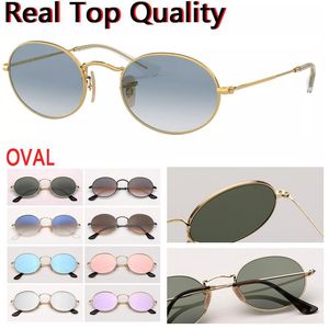 Oval Sunglasses Men Women Eyeglass Mens Sun Glasses for Male Female Real Glass Lenses with UV400 Protection and Leather Case