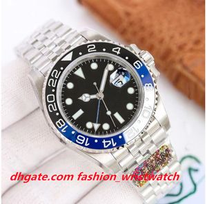 2024 CleanFactory Mens Watches Classic Ceramic Bezel 40mm Men Cal.3186自動ムーブメント126710シリーズウォッチ904Lスチールサファイアラミナスジュビリーブレスレット手首