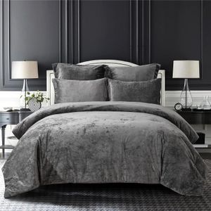 Sunshine Nicole Distressed Velvet Comforter Set, Distressed Velvet Face and Brushed Solid Microfiber Reverse, with Light Weight Soft Poly Fill, 5 Pieces Grey Queen