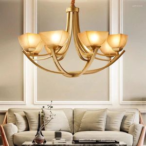 Lustres Hy European-Style Chandelier Simples Modern Retro Iluminação Atmosfera de Luxo Quarto Sala de Jantar Lâmpadas Estudo Home Living