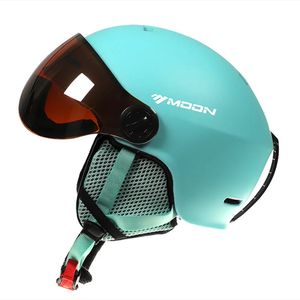 Skidhjälmar Moonski -hjälm med glasögon för vuxna Snowboard Protection Sports Winter 231202