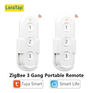 Switches Accessories Tuya Smart Life ZigBee 30 3 Gangs Remote Zigbee Hub Required No limit to Control Home Device Wireless Switch 231202