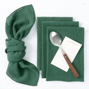 Table Napkin 10pcs Wedding Supplies Decoration Cloth 42 42cm Country Cotton Linen Handkerchief Rustic Decor