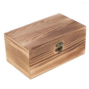 Jewelry Pouches 3pcs Wooden Boxes Jewels Storage Trinkets Gifts Case
