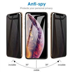 Anti Casus Gizlilik İPhone için Temperli Cam 15 14 13 12 11 Pro Max Mini x Xr XS Max 8 7 6 6S Plus IPhone 14 için Ekran Koruyucu Plus 15 Pro