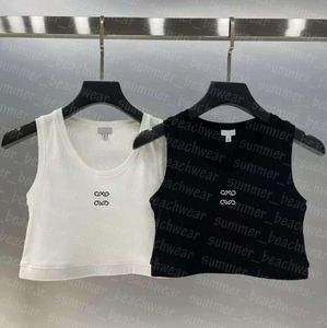 Women Knits Tee Designer Embroidery Knitted Vest Sport Tank Top Breathable Sex appeal Yoga Vest Tops