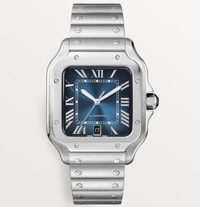 Par Titta på 39.8mm Automatisk 2813 rörelse Män tittar på kvinnor Titta på rostfritt stål Mänklockor Skeleton Quartz Vk Lady Watch Wristwatch Luxus Uhren med Box