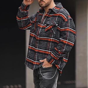Men's Wool Blends Fashion British Style Spring Jacket Casual Loose Coats Man Highquality Plaid Woolen For Male Slim Fit Warm Jackets 231202