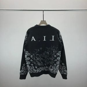 2J02 Tasarımcı Sweater Lüks Sweatshirt Erkekler AM Yün Sweaters Amirs Amiiri Amirly Mektup Yuvarlak Konforlu Amari Amirl Fashion Am2 Jumper Katlar Noel Elbiseler