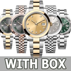 Mens Watch Designer Watches High Quality Luxury Wristwatch Automatic Machinery Movement Watches 36mm 41mm rostfritt stål Lysande vattentät safir med låda