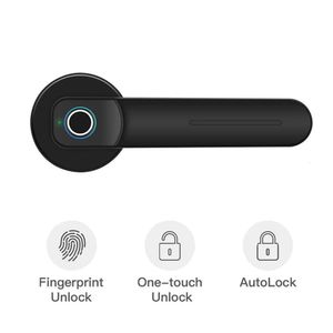 Fechaduras de porta Smart Home Lock Keyless Entry Segurança Biométrica Digital Handle Electric 231202