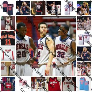 2022 NCAA ED Custom Ole Miss Rebels College Basketball Jersey 12 Bruce Stevens 3 Terence Davis II Markel Crawford 22 Marshall Henderso