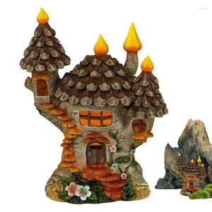 Garden Decorations Elf Door Mini Wood Fairy Yard House bordsskiva Ornament Konstskulptur för barn tonåringar rum staket sovrum levande