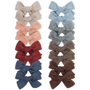 Hair Accessories 2pcs Children's Bowknot With Full Fabric Covered Clips Duckbill Clip Girls Ponytail Baby Hairpin Wholesale Headpieces