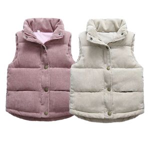 Colete outono crianças quente engrossar colete bebê algodão crianças outerwear casaco crianças roupas meninos meninas marca jaquetas colete 231202