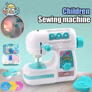 Doll House Accessories Kids Simulation Sewing Machine Toy Mini Furniture Educational Learning Design Clothing Bauble Creative Children's Toys for Girls 231202