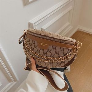 Gedruckt Brief Plaid Muster Fanny Packs Für Frauen Modische Kette Taille Tasche Weibliche Taille Pack Damen Breiten Gurt Umhängetasche Bag300E