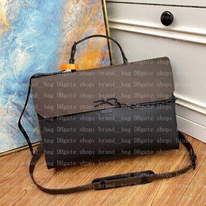 Maleta masculina m30591 bolsa de designer com padrão cruzado preto e capa de maleta robusta vintage com corrente bolsas de ombro crossbody