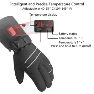 Sports Gloves Winter Heating Men Women Ski Touch Screens Cycling Driving Waterproof Thermal Heated 231202