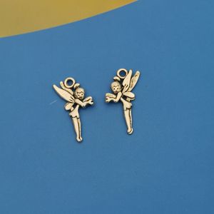 150Pcs Antique Silver Angel Fairy Charms Pendant For Bracelet Jewelry Making Accessories A-381