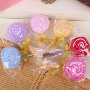 Party Favor 10pcs Śliczny Washcloth Redel Prezent Lollipop Bridal Baby Shower Wedding Candy Kształt