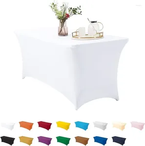Toalhas de mesa elásticas para mesas padrão, panos retangulares universais para casamento, banquete, eventos de festa