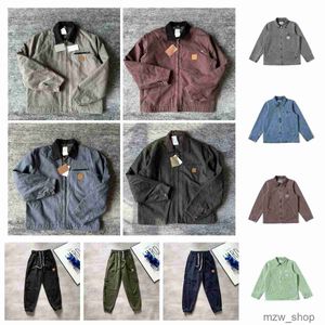 Carhart Ceketler Tasarımcı Erkekler Vintage Yıkanmış Tuval Ceket Carhart Pullover Ceket Kapu Boyun Yünlü Giysileri Carharttlys Yastıklı Katlar Uzun Pantolon IV10