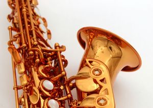 Eastern Music Pro Använd Yani Style Bourbon Lacked Curved Soprano Saxophone