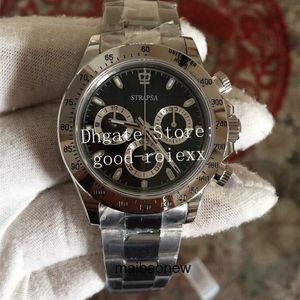 Automatyczne zegarek Clean Factory 15 Style Męskie zegarki Chronograph Men Eta Watch Automatyczne meteorytowe wybieranie Czarna Biała Panda 904L Steel Sport 116509 Y1N9X