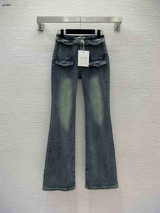 designer women jeans brand clothing ladies pants fashion Letter logo high quality casual girls flares Dec 04 new